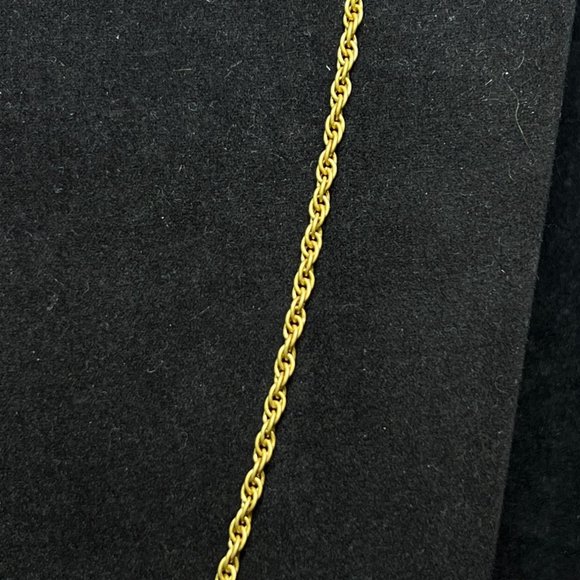 Apt 9 Gold Tone Rope Chain Necklace With Pink Beads (4228) - Picture 4 of 5